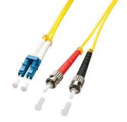 Lindy 2m LC/ST Cable de fibra óptica e InfiniBand Multicolor, Amarillo