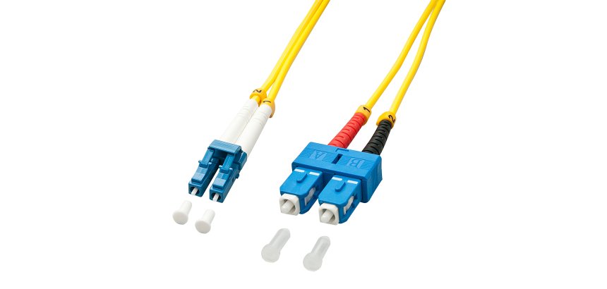 Lindy 47471 Cable de fibra óptica e InfiniBand 2 m LC SC Amarillo