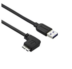 StarTech.com Câble Micro USB 3.0 slim - USB-A vers Micro-B à angle gauche de 1 m - M/M