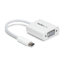 StarTech.com USB-C to VGA Adapter - White