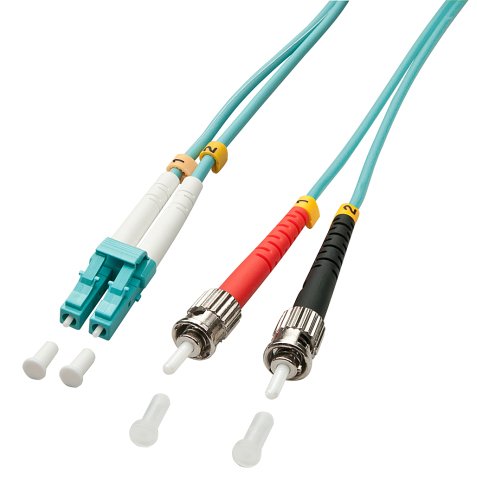 Lindy 1.0m OM3 LC - ST Duplex câble InfiniBand et à fibres optiques 1 m Turquoise