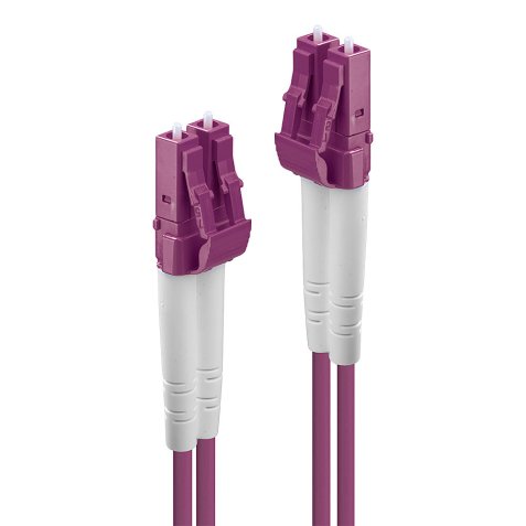 Cable de fibra optica 1 m LC OM4 Violeta Lindy 46340