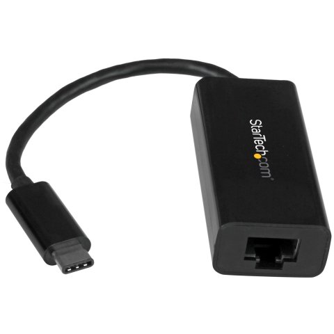 StarTech.com Adaptador de Red Ethernet Gigabit USB-C - Negro - Compatible con Thunderbolt 3 - Adaptador Externo USB Tipo C a Ethernet RJ45 - LAN - Windows y Mac