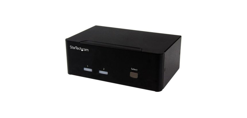 StarTech.com Switch Commutatore a 2 porte - KVM USB 2.0 a doppio VGA con Hub USB a 2 porte e 3,5mm audio