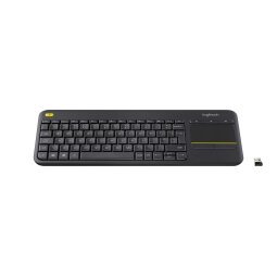 Logitech K400 Plus Tv tastiera Universale RF Wireless AZERTY Francese Nero