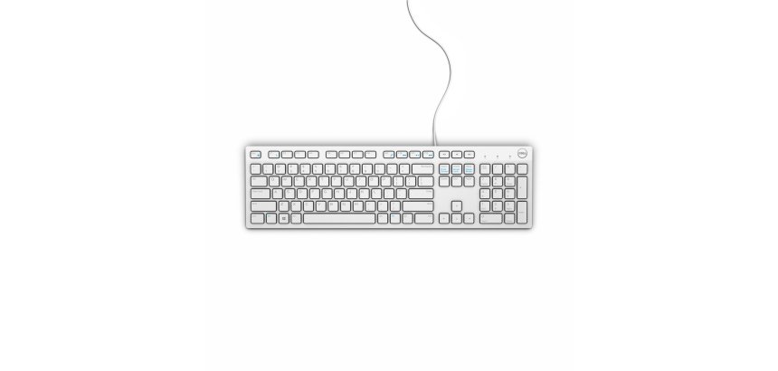 DELL Clavier filaire - KB216 - États-Unis international (QWERTY) - blanc
