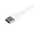 StarTech.com 1m USB-A naar USB-C Laadkabel, Robuuste Fast Charge & Sync Kabel, 3A, USB 2.0, TPE Mantel en Aramidevezels - Witte USB Oplaadkabel