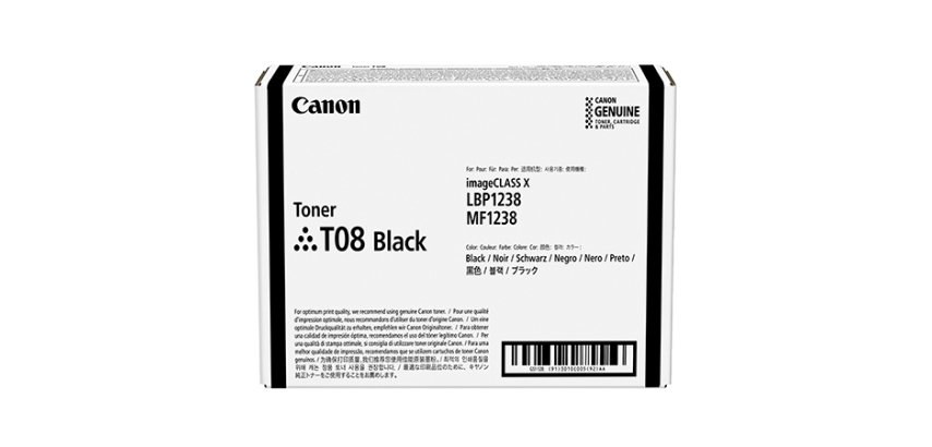 Canon TONER T08 BLACK cartuccia toner 1 pz Originale Nero