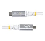 StarTech.com Cable USB4 50cm - Cable USB-C Certificado USB-IF - 80Gbps - Cable USB Tipo C - PD de 240W - 8K120/4K240 - DP 2.1 - DP80 - Recubrimiento de TPE - Compatible con Thunderbolt - Blanco