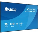 iiyama LH7564UHS-B1AG Écran d'affichage dynamique Écran plat de signalisation numérique 190,5 cm (75") Wifi 500 cd/m² 4K Ultra HD Noir Intégré dans le processeur Android 24/7
