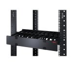 APC NetShelter Cable Management, Horizontal Cable Manager, 1U, Single Side with Cover, Black, 482.6 x 44.45 x 165.1 mm