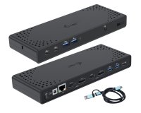 i-tec USB 3.0 / USB-C / Thunderbolt 3 Dual Display Docking Station Gen2 + Power Delivery 100W