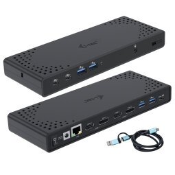 i-tec USB 3.0 / USB-C / Thunderbolt 3 Dual Display Docking Station Gen2 + Power Delivery 100W