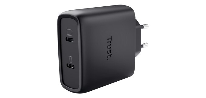 Trust Maxo Chargeur GaN USB-C 65W à 2 ports