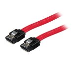 Cable SATA con Cierre de Seguridad de 18 pulgadas, 0,457 m, SATA III, SATA 7-pin, SATA 7-pin, Macho/Macho, Rojo