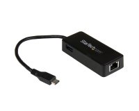 StarTech.com Adaptador de Red Gigabit USB-C con Puerto USB Extra - Negro