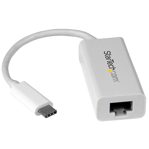 StarTech.com Adaptador de Red Ethernet Gigabit USB-C - Blanco - Compatible con Puertos Thunderbolt 3 - Windows y Mac - Adaptador de Red LAN Externo USB Tipo C a RJ45