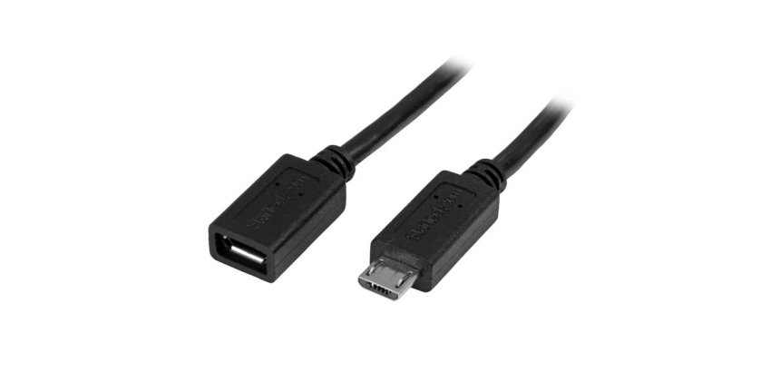 StarTech.com Câble d'extension Micro USB de 50 cm - M/F - Noir