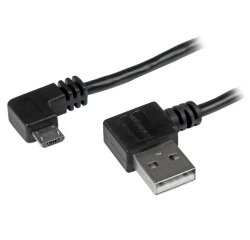 StarTech.com Micro USB Kabel mit rechts gewinkelten Anschlüssen - Stecker/Stecker - 2m