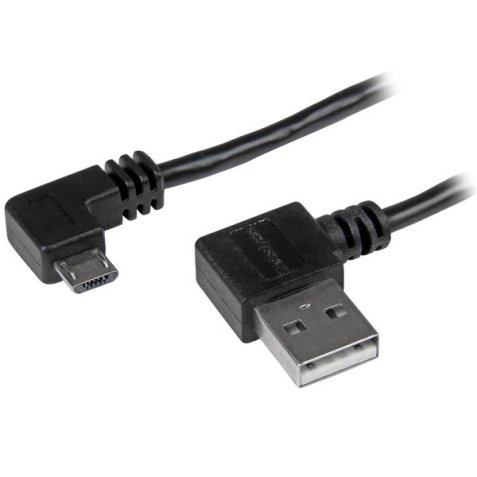 Cable de 1m Micro USB con conector acodado a la derecha