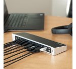 StarTech.com Station d'Accueil USB 3.0 à 3 Écrans avec 2x 4K DisplayPort et HDMI - Hub USB-A à 5 Ports (1x Fast-Charge), Audio 3,5 mm, GbE - Docking Station Universelle USB Type-A pour PC Portable, Win/MacOS