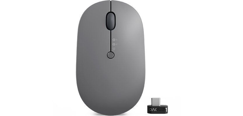 Lenovo Go Multi-Device souris Bureau Ambidextre RF sans fil + Bluetooth Optique 2400 DPI