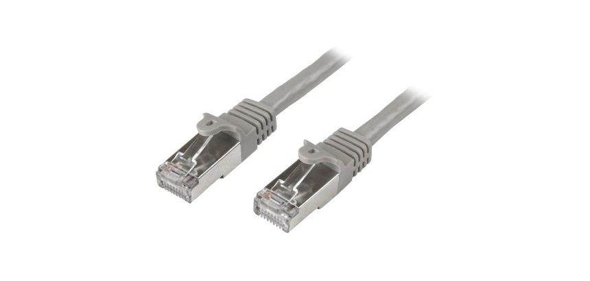 StarTech.com Câble réseau Cat6 blindé SFTP sans crochet de 1 m - Cordon Ethernet RJ45 anti-accroc - M/M - Gris