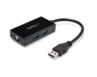 StarTech.com Adaptador de Red Ethernet Gigabit Externo USB 3.0 con Concentrador Incorporado de 2 Puertos USB