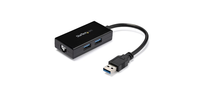 StarTech.com Adaptateur réseau USB 3.0 vers Gigabit Ethernet avec hub USB 3.0 à 2 ports