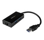 StarTech.com USB to Ethernet Adapter, USB 3.0 to 10/100/1000 Gigabit Ethernet LAN Converter for Laptops, 11.8in/30cm Attached Cable, USB to RJ45 Adapter, NIC Adapter, USB Network Adapter