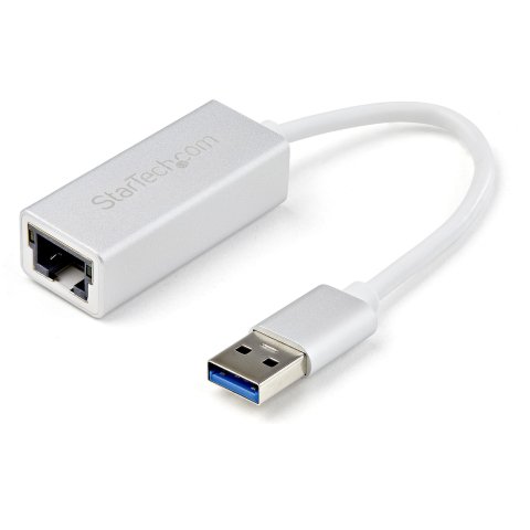 StarTech.com Adaptador de Red Ethernet Gigabit USB 3.0 - Plateado - Con Diseño Estilizado de Aluminio para MacBook, Chromebook or Tablet - Soporte Nativo de Controladores