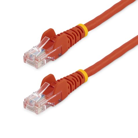 StarTech.com Câble réseau Cat5e UTP sans crochet de 1 m - Cordon Ethernet RJ45 anti-accroc - M/M - Rouge