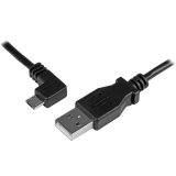 StarTech.com 1 m Micro-USB oplaad en sync kabel M/M Micro-USB haaks naar links 30/24AWG