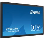 iiyama TW2223AS-B2 Écran d'affichage dynamique Écran plat interactif 54,6 cm (21.5") Wifi 345 cd/m² Full HD Noir Écran tactile Intégré dans le processeur Android 24/7