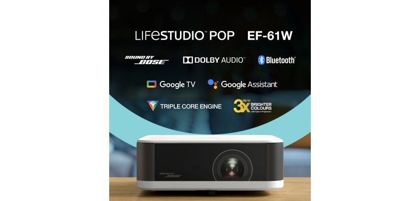 Epson Lifestudio Pop EF-61W beamer/projector Projector met normale projectieafstand 700 ANSI lumens 3LCD 1080p (1920x1080) Zwart, Wit