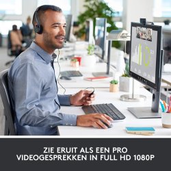 Logitech 960-001055 webcam 3 MP 1920 x 1080 Pixels USB 2.0 Zwart