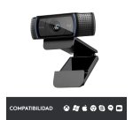 Logitech 960-001055 cámara web 3 MP 1920 x 1080 Pixeles USB Negro
