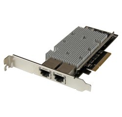 StarTech.com Tarjeta Adaptador de Red PCI Express Ethernet 10GBase-T con 2 Puertos RJ45 Chipset Intel x540