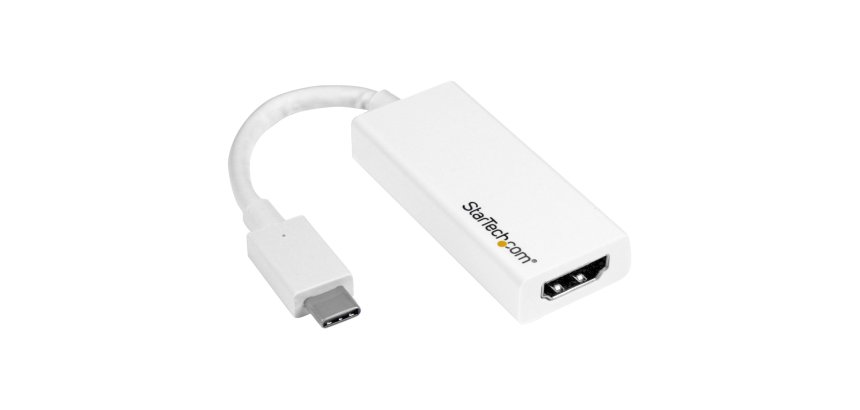 StarTech.com Adaptateur vidéo USB-C vers HDMI - M/F - Ultra HD 4K - Blanc