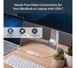 StarTech.com USB-C to HDMI Adapter with 4K 30Hz - White