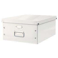 Boîte CLICK&STORE L-Box. Format A3 - Dimensions : L36,9xH20xP48,2cm. Coloris Blanc.