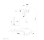 Neomounts NM-D335BLACK Support d'écran à poser 10-30"
