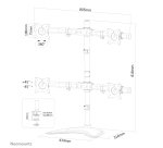 Neomounts NM-D335D4BLACK Support d'écran à poser 10-27"
