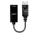 Lindy 41718 adaptador de cable de vídeo 0,15 m DisplayPort HDMI Negro