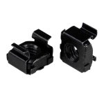 StarTech.com Lot de 100 Écrous Cage M6 à Trous Carrés et Outil d'Installation pour Baies de Serveurs, Armoires et Boîtiers de 19" ou 10", Noir - TAA