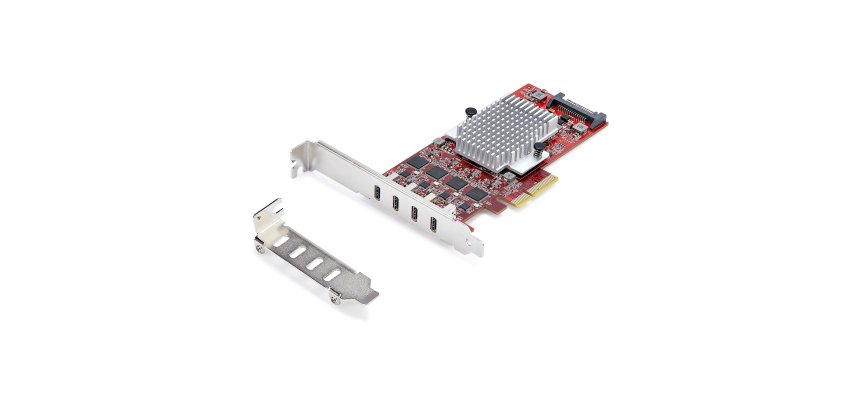 StarTech.com 4-Port USB Type-C PCIe Card, USB 3.2 10Gbps, USB-C PCI Express Expansion Card, 4x Independent USB Controllers, Windows/Linux/macOS, TAA-Compliant