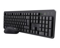 Pack Trust TKM-360 Teclado QWERTY Español+ Ratón inalámbrico Negro