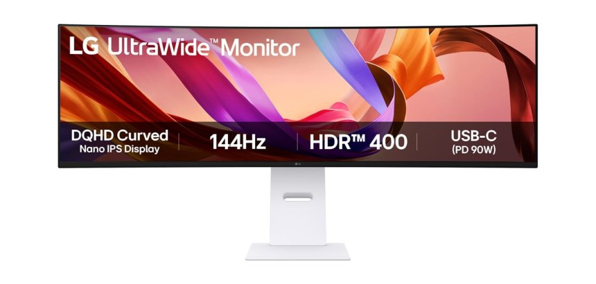 LG 49U950A-W écran plat de PC 124,5 cm (49") 5120 x 1440 pixels Dual QHD LED Noir, Blanc