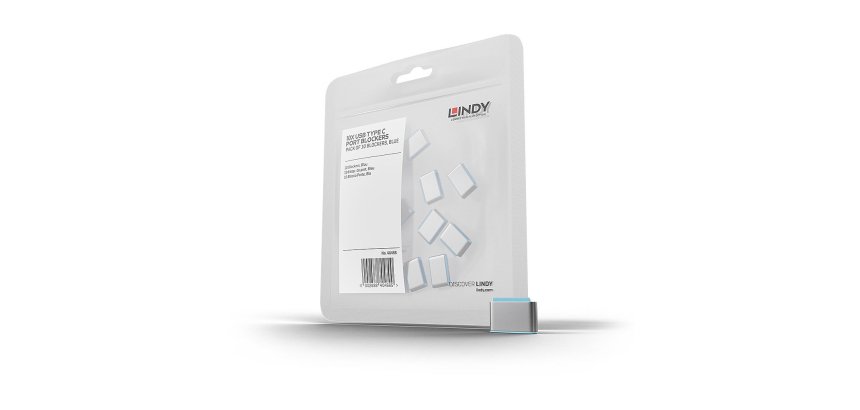 Lindy Bloqueurs de port USB C, Bleu, 10 pièces