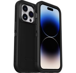 OtterBox Defender XT-hoes voor iPhone 14 Pro met MagSafe, schokbestendig, valbestendig, ultrarobuust, 5x getest volgens militaire standaard, Zwart, Geen retailverpakking